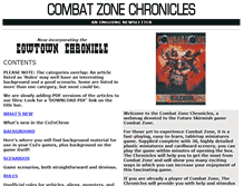 Tablet Screenshot of combatzonechronicles.net